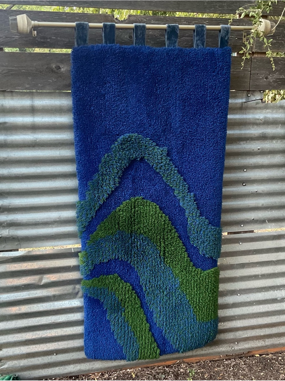 VTG Swedish 60’s Rya Shag Pop Art Wall Hanging Rug Psychedelic Wool Scandinavian - Picture 3 of 13
